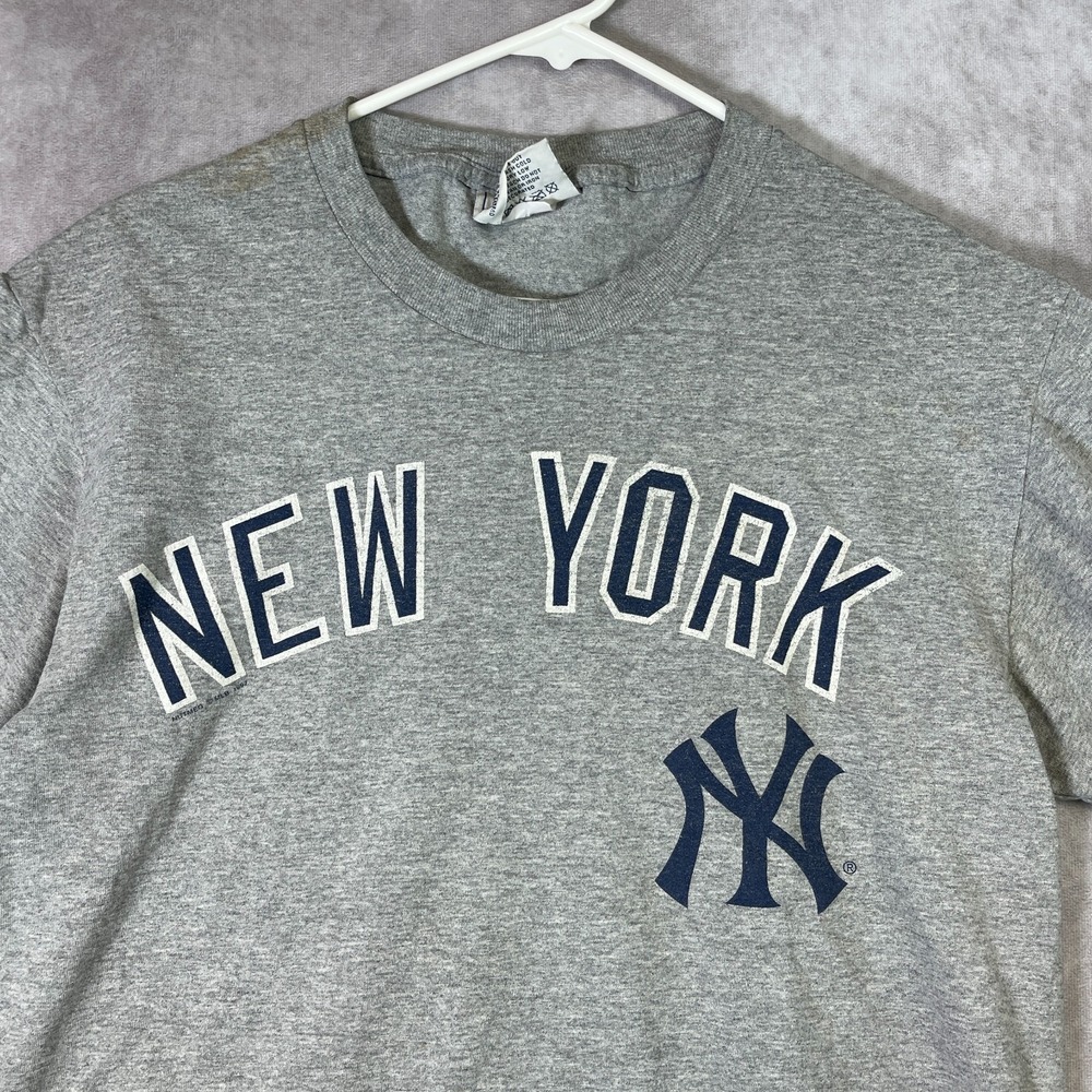 VINTAGE Hideki Irabu New York Yankees Shirt Mens Medium Gray MLB Baseball 90s - Picture 3 of 14